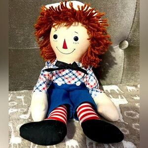 Raggedy Andy 80th Birthday Plush Doll Vintage